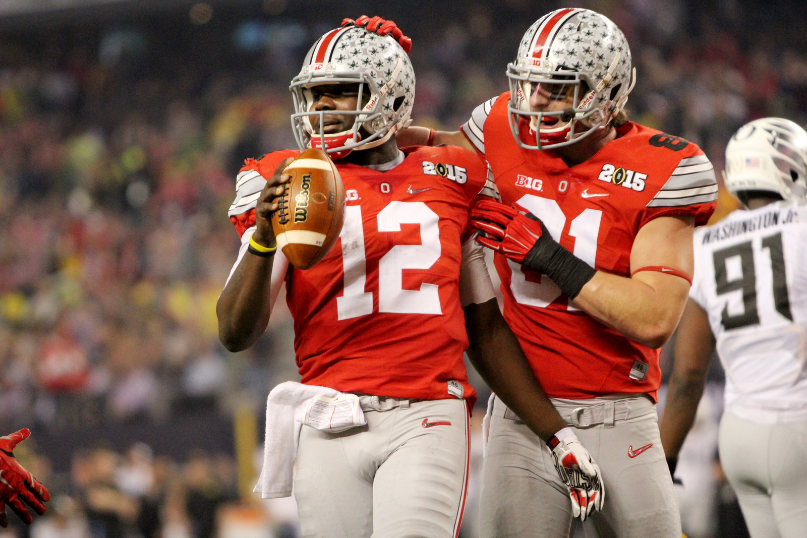 Buckeyes run past Ducks to win first-ever College Football Playoff ...