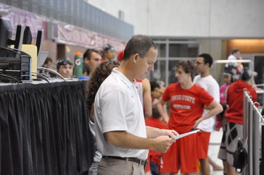 Bill Dorenkott, director of swimming and diving at Ohio State, won the 2020 Big Ten Swimming Coach of the Year award. Credit: Courtesy of Ohio State Athletics