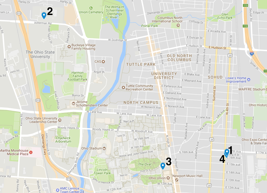 Campus area crime map Aug. 21 – 27