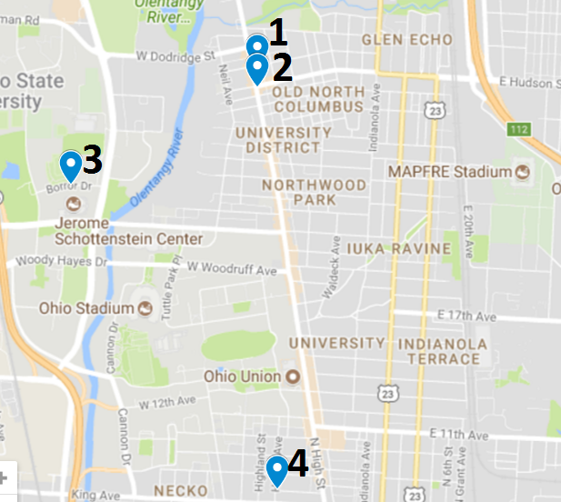 Campus area crime map Aug. 7 – 13, 2017