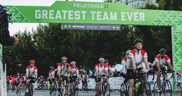 Riders begin the the 2017 Pelotonia in downtown Columbus.