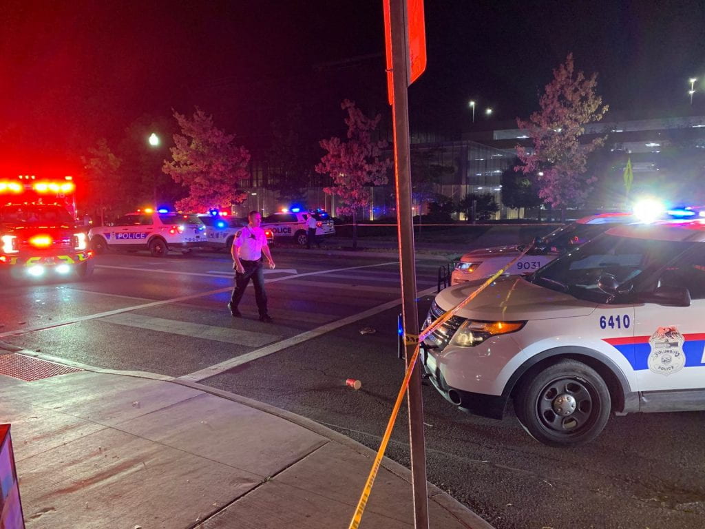 Ohio State sent out an active attacker Buckeye Alert at 1:37 a.m. Sunday morning regarding an active shooter near McDonald’s on High Street. Credit: Courtesy of Alex Blazer