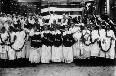 National American Woman Suffrage Association pose for a picture