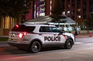 an OSU police car