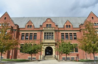 The outside of hale hall