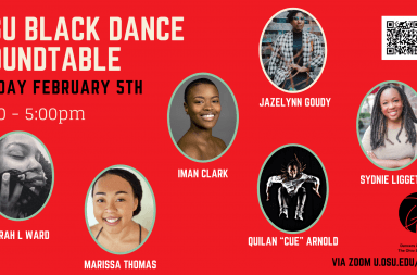 A promotional flyer for DiGS's Black Dance Roundtable