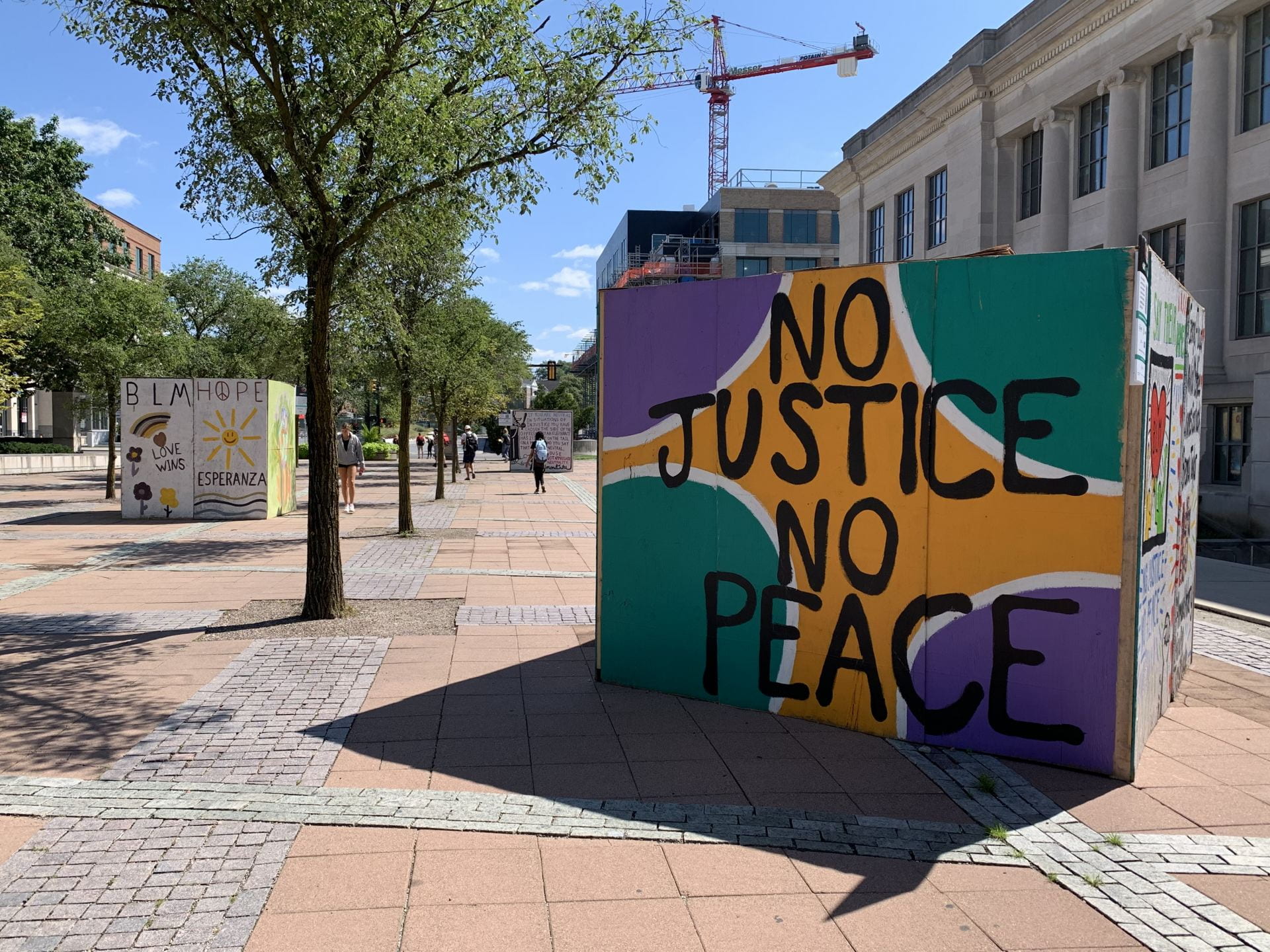 "No Justice No Peace" mural
