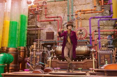 Timothée Chalamet in the movie “Wonka.” (Warner Bros. Pictures/TNS)