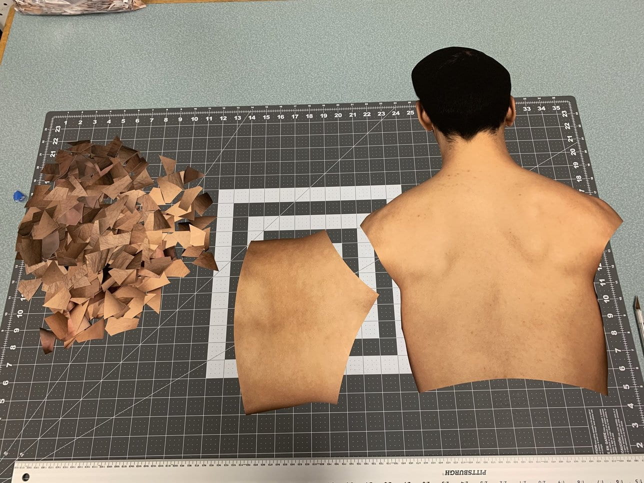 Samuel Lo, a first-year Master of Fine Arts student, will present a piece titled "Disparate Aggregation" in the "Convergence" exhibition. The above photo shows the incomplete work, which has since been finalized for the exhibit and is on display at Hopkins Hall Gallery. Credit: Samuel Lo