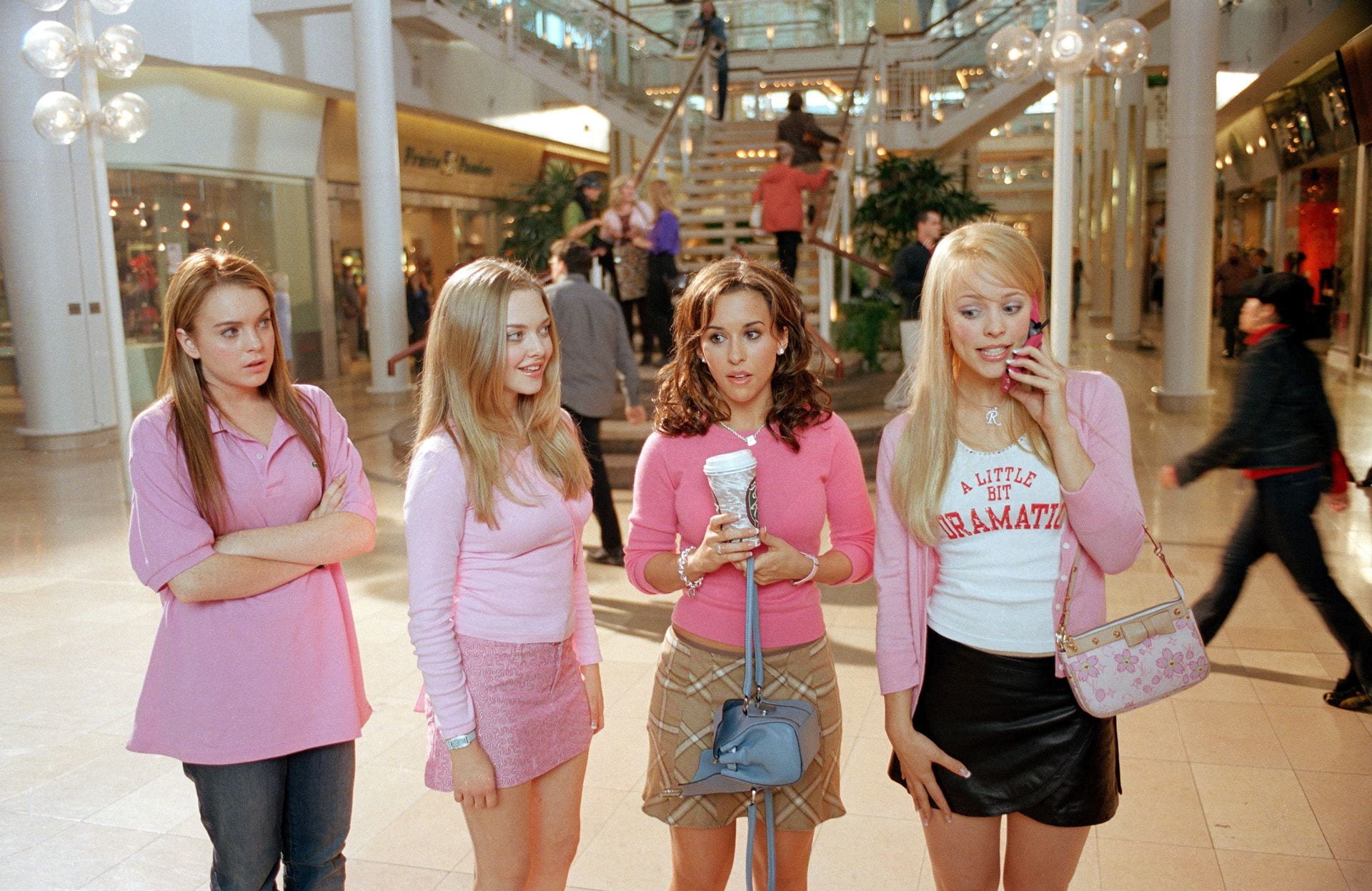Lindsay Lohan, left, Amanda Seyfried, Lacey Chabert and Rachel McAdams in the 2004 movie “Mean Girls.” (Michael Gibson/Paramount Pictures/Zuma Press/TNS)