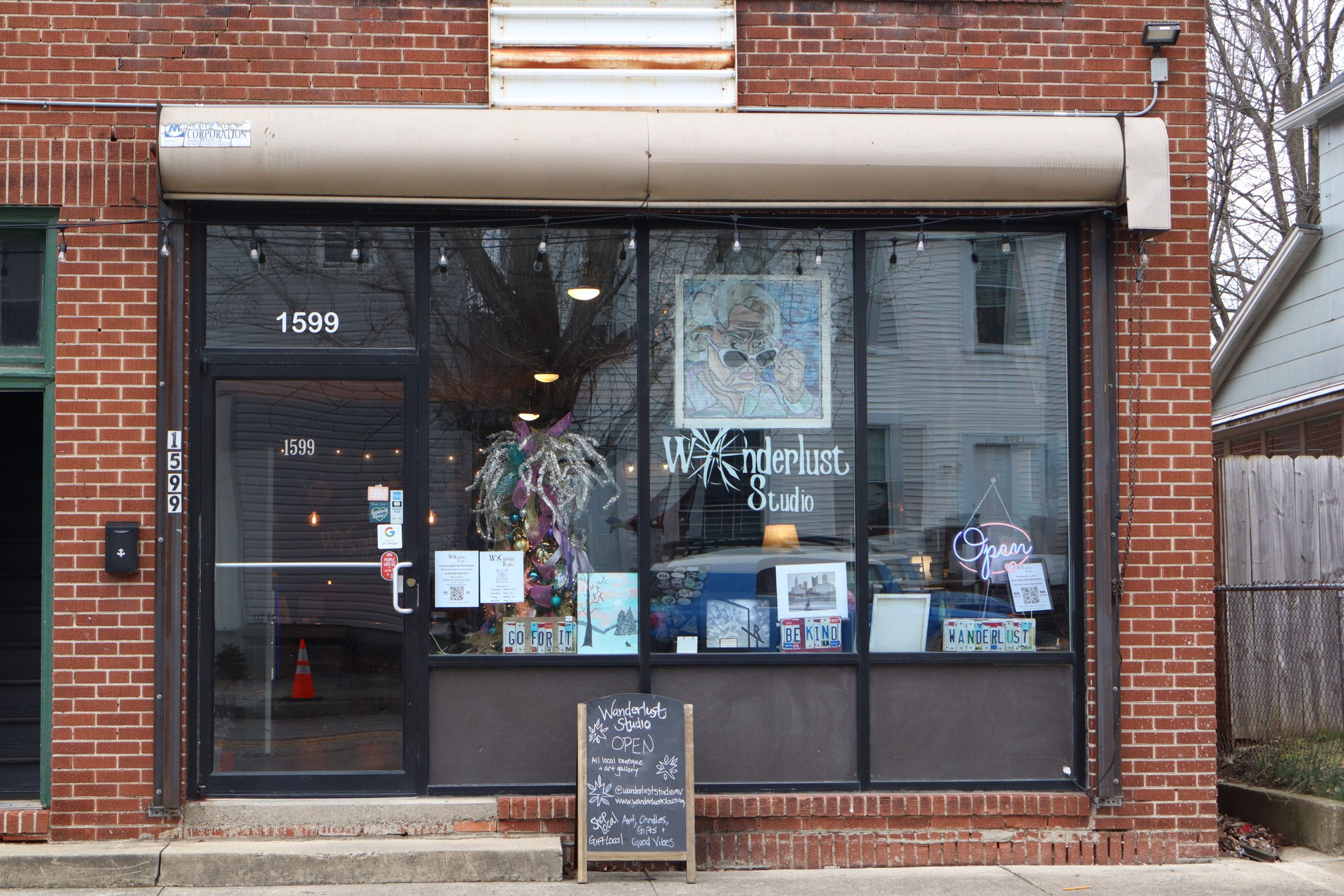 The exterior of Columbus-based boutique Wanderlust Studio, located at 1599-1603 S. Fourth St. Credit: Cora Hernandez