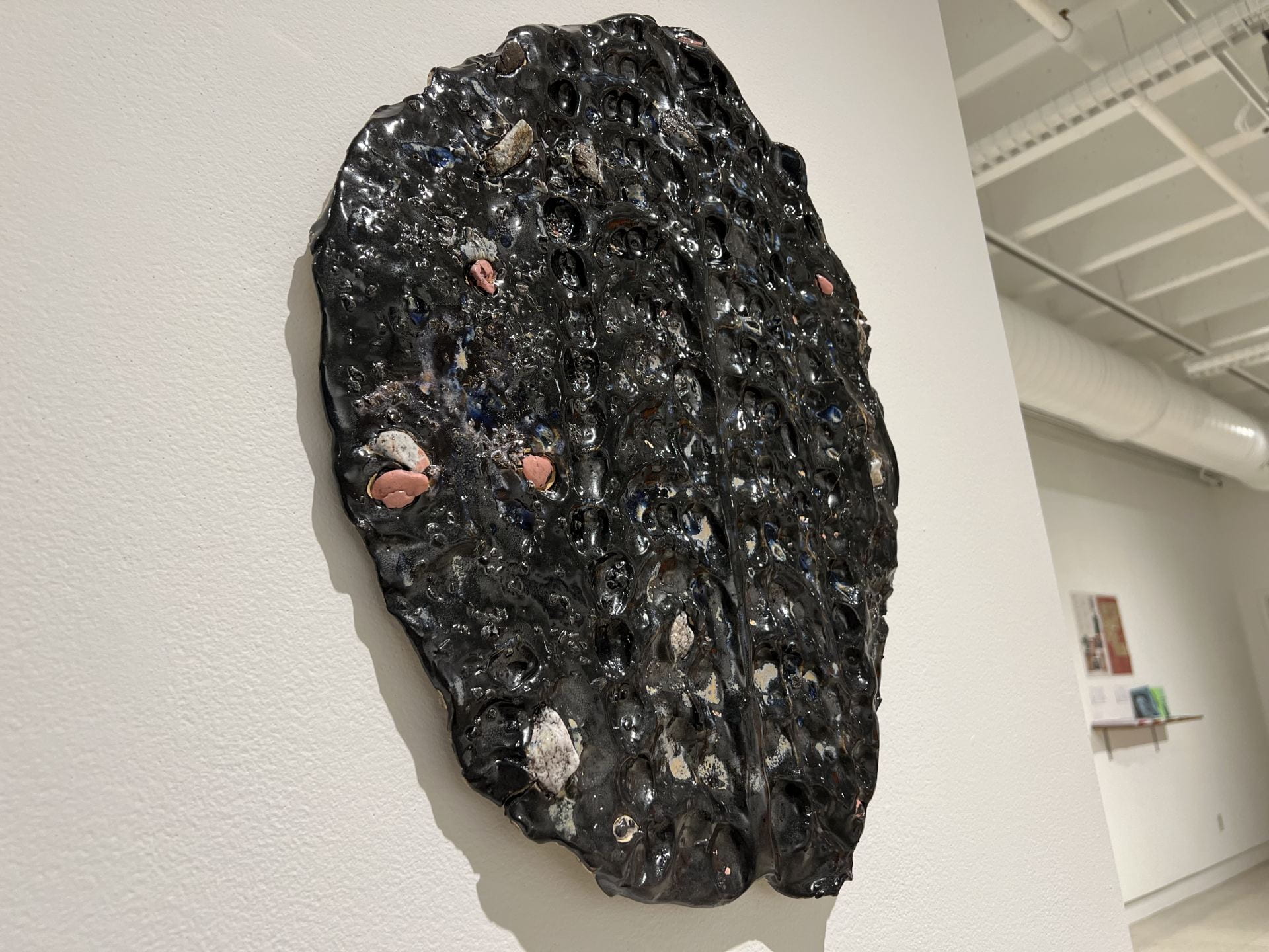 An untitled ceramic piece by first-year Master of Fine Arts student Omni Estabrook is on display at the "Convergence" exhibition in Hopkins Hall Gallery. Credit: Haig Aghjayan | Arts & Life Reporter