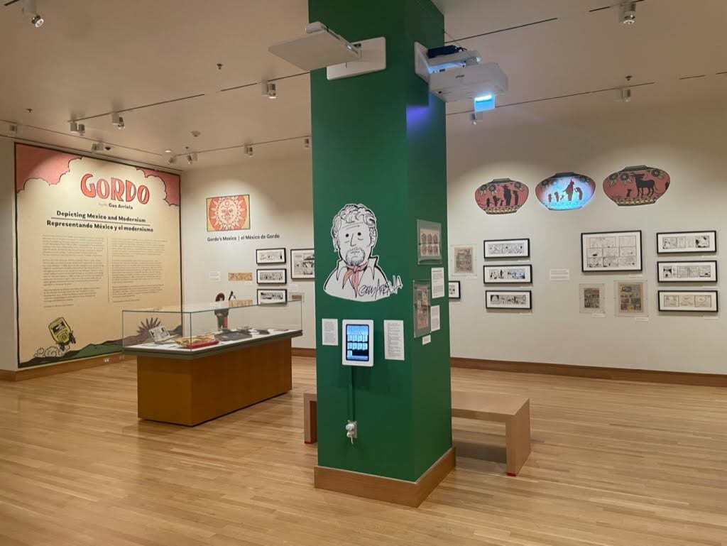 "Depicting Mexico and Modernism: Gordo by Gus Arriola," an exhibit paying homage to Latino-American cartoonist Gustavo “Gus” Arriola, is currently on view at the Billy Ireland Cartoon Library & Museum. Credit: Raghav Raj | Lantern Reporter