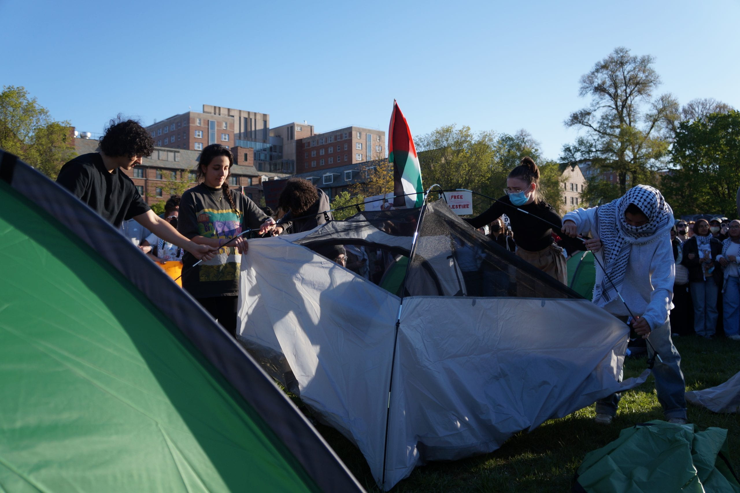University President Ted Carter Jr. released a statement on Monday that specifically discussed how encampments violate the university's space rules. Credit: Sebastian Griffith