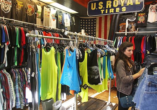 Avalon Regalbuto, 1st-year in health sciences, shops at Clothing Underground, located at 1898 N. High St. Credit: Shelby Lum / Photo editor 