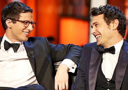 Andy Samberg, left, and James Franco on the set of ‘The Comedy Central Roast of James Franco.’ Credit: Courtesy of Facebook 