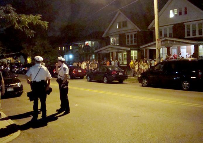 A block party called ‘ratCHITT’ was held Aug. 24 on Chittenden Avenue. There were about four arrests and pepper spray was used in two instance, according to a CPD commander. Credit: Ritika Shah / Asst. photo editor