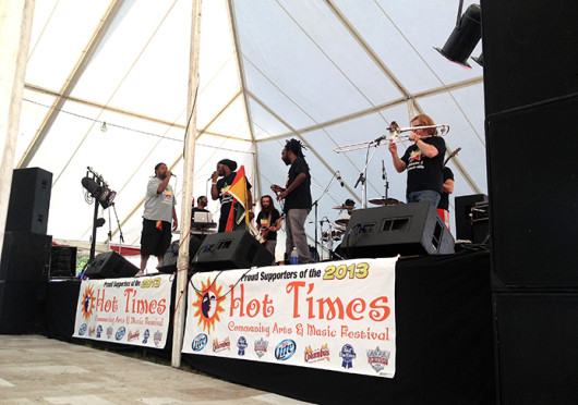 The Hot Times Community Music and Arts Festival was held Friday through Sunday at the intersection of Parsons Avenue and Main Street. Credit: Shannon Clary / Lantern reporter