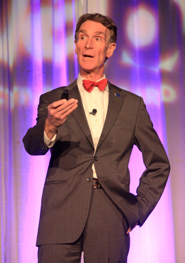Bill Nye ‘The Science Guy’ talking to students on campus on May 21. Nye will appear on ‘Dancing with the Stars,’ premiering Sept. 16. Credit: Lantern file photo