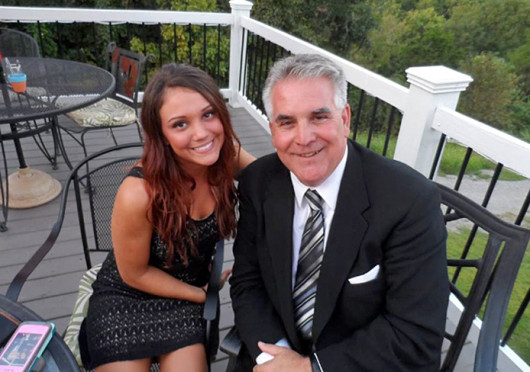 Maria Tiberi (left), a 21-year-old OSU student in communication, with her father, Dom Tiberi. Maria Tiberi died after a Sept. 17 car accident. Credit: Courtesy of 10TV