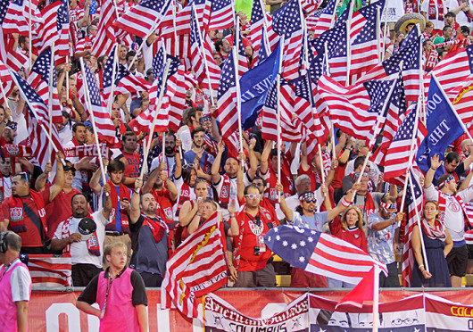 United States Men's National Team supporters cheer on the U.S. during a game against Mexico Sept. 10, at Crew Stadium. The U.S. won, 2-0.