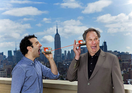 Jad Abumrad (left) and Robert Krulwich, co-hosts of NPR’s Radiolab, whose live show ‘Apocalyptical,’ is scheduled to take place Oct. 3 at the Palace Theatre. Credit: Courtesy of Marco Antonio