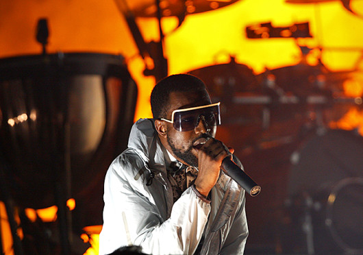 Rapper Kanye West performs. West appeared on 'Jimmy Kimmel Live' Wednesday following a feud between the show host and the rapper.  Credit: Courtesy of MCT