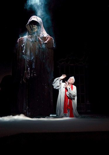Ebenezer Scrooge (Brent Burington) in a scene from ‘A Christmas Carol,’ which hits Ohio Theatre Nov. 29.  Credit: Courtesy of Nebraska Theatre Caravan 