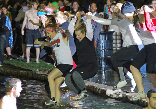 To ensure you don’t lose any clothing during the Mirror Lake jump, utilize duct tape to secure your shoes, socks or even your shirt.  Credit: Lantern file photo