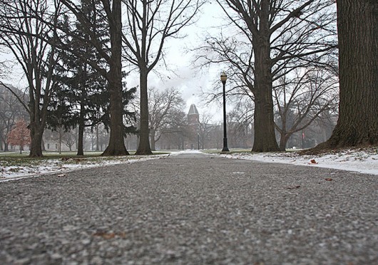 Temperatures drop on Jan. 6 forcing all of OSU’s campuses to close. Credit: Shelby Lum / Photo Editor 