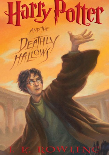 Cut-out from book cover of J.K. Rowling’s ‘Harry Potter and the Deathly Hollows.’