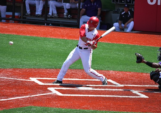 Then-sophomore outfielder Tim Wetzel (31) attempts to hit the ball during a game against Northwestern May 6, 2012, at Bill Davis Stadium. OSU won, 6-2.