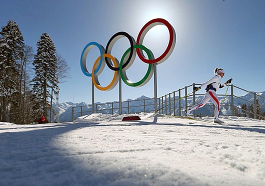 An athlete skis during a training session of cross-country skiers Feb. 4 in Sochi, Russia. Courtesy of MCT