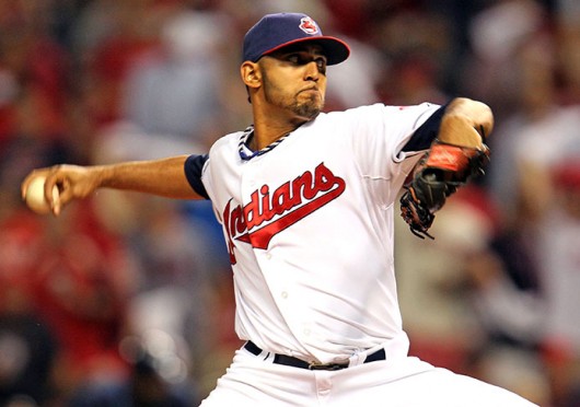 Cleveland Indians pitcher Danny Salazar throws the ball during the American League Wild Card game Oct. 2 at Progressive Field. Tampa Bay won, 4-0. Courtesy of MCT
