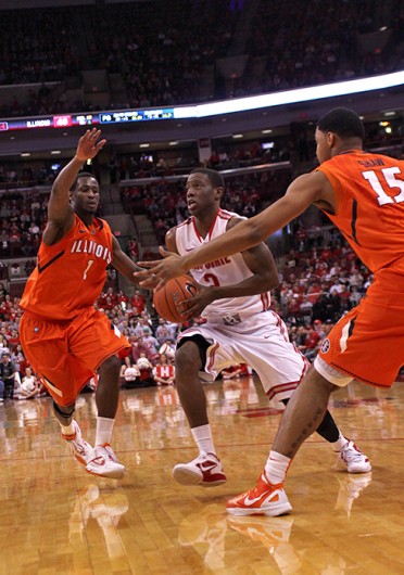Then-OSU-sophomore guard Jordan Sibert (2) drives to the basket during a game against Illinois Feb. 21, 2012, at the Schottenstein Center. OSU won, 83-67. Lantern file photo