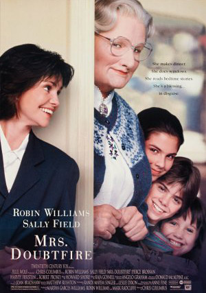 Movie poster for the 1993 film 'Mrs. Doubtfire.'