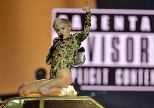 Miley Cyrus performs at PNC Arena April 8 in raleigh, N.C. Credit: Courtesy of MCT
