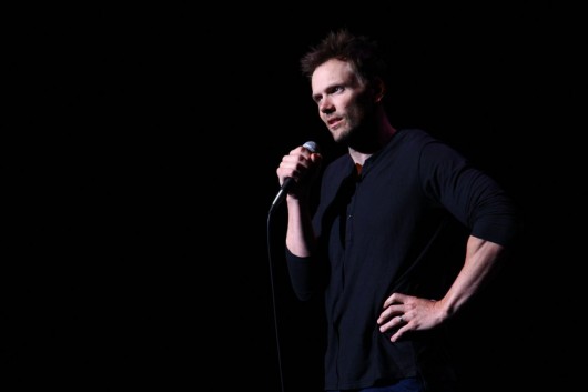 Joel McHale, host of 'The Soup' on E! and actor on NBC's 'Community,' stopped by the Archie Griffin Grand Ballroom April 14 to do standup for students and faculty in an OUAB-sponsored event.  Credit: Mark Batke / For The Lantern