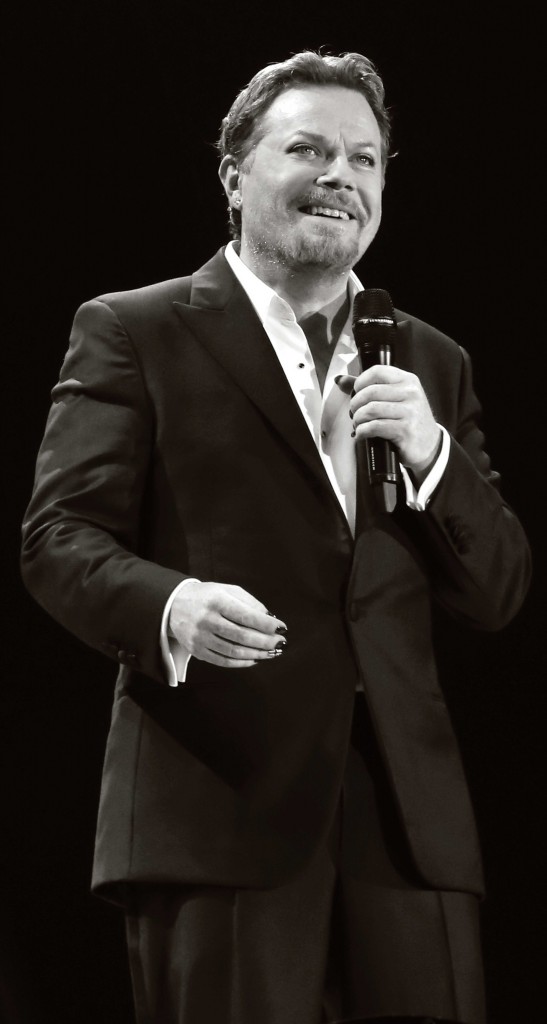 Eddie Izzard performs Force Majeure at the Echo Arena Liverpool in May 2013.