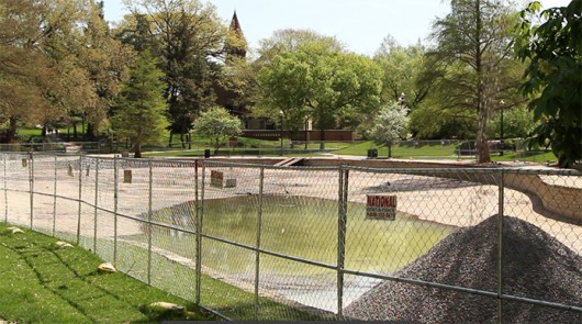 5 feet of gravel is set to be poured into Mirror Lake as an interim sustainability measure. Credit: Chelsea Spears / Assistant multimedia editor