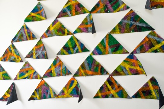 "Turf Triangles" by Luke Ahern, whose work in on display at ROY BIV Gallery from Oct. 4-25. Credit: Courtesy of Ken Aschliman