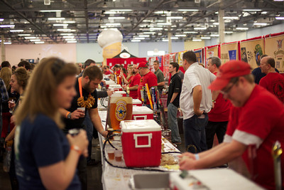 Vendors serve beer to attendees at a past Columbus Beerfest. Credit: Courtesy of Craig Johnson
