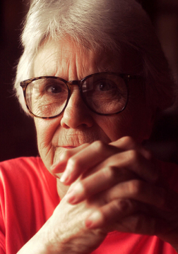 In an August 31, 2001, file image at the Stage Coach Cafe in Stockton, Ala., the author Harper Lee, who wrote "To Kill a Mockingbird." A recently-discovered sequel, "Go Set a Watchman," is due to be published in July 2015. (Terrence Antonio James/Chicago Tribune/TNS)