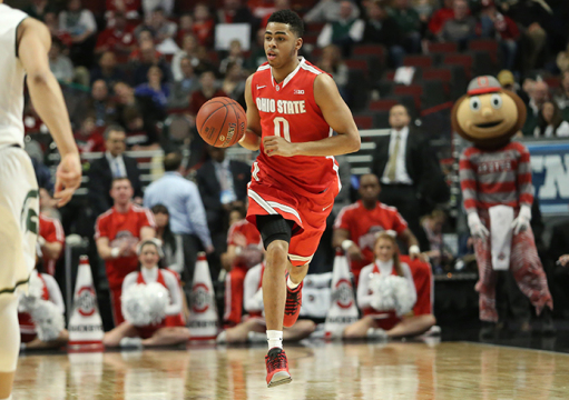 Freshman guard D'Angelo Russell has not announced whether or not he will opt out of his remaining collegiate eligibility in favor of the NBA, where he is widely speculated to be a lottery draft pick. Credit: Mark Batke / Photo editor