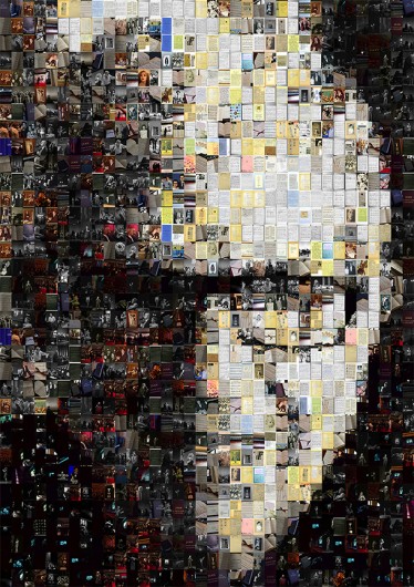 "Mosaic Marvin," a mosaic by photographer Len Price, included in the Columbus Museum of Art's exhibition, "Remembering Marvin Hamlisch: The People’s Composer." Credit: Courtesy of Len Price