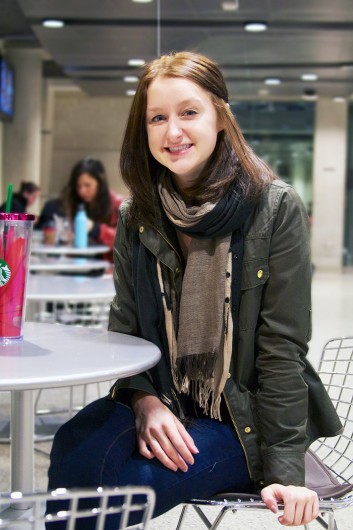 Halie Vilagi, a third-year in public affairs and political science, at Berry Cafe. Credit: Courtesy of Halie Vilagi. 