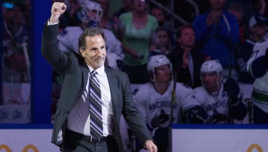 John Tortorella is introduced with alumni from the 2004 Stanley Cup Championship team at the Tampa Bay Times Forum in Tampa, Florida, on March 17, 2014. Credit: Courtesy of TNS