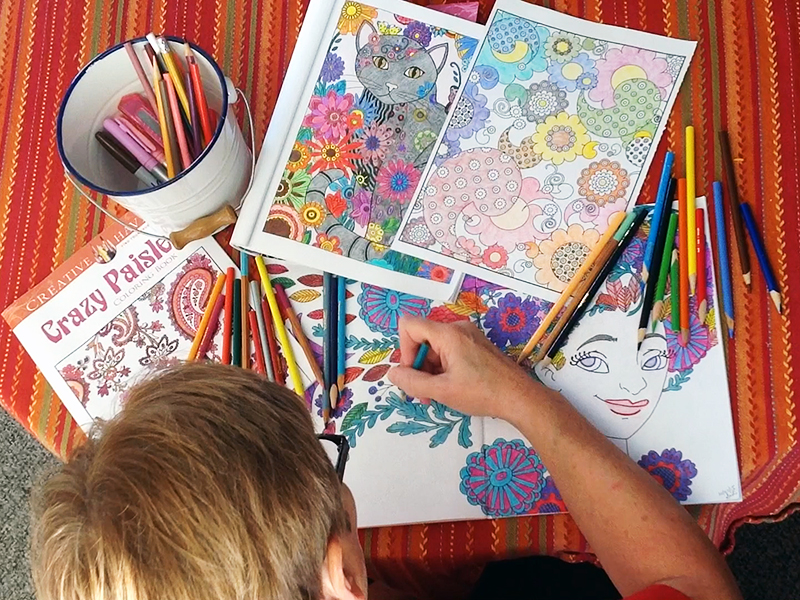 The use of coloring books among adults is a growing trend, used to help relax and relieve stress. Credit: Jenna Leinasars / For The Lantern
