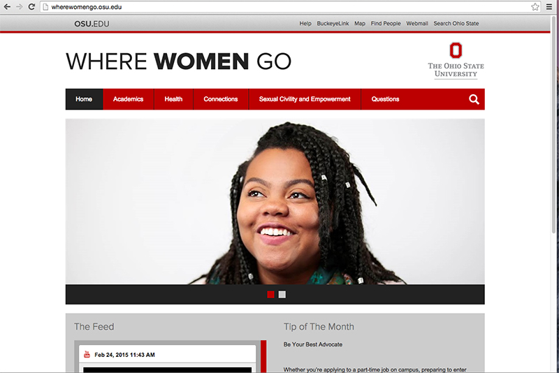 A Screenshot of the Where Women Go website. Credit: Courtesy of WhereWomenGo.osu.edu