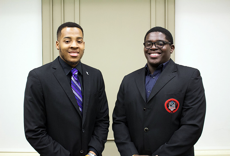 Cin’Quan Haney (left) and Curtis Henry (right) are running as write-in candidates for offices of president and vice president in the upcoming USG election. Credit: Courtesy of Jack Brandl.